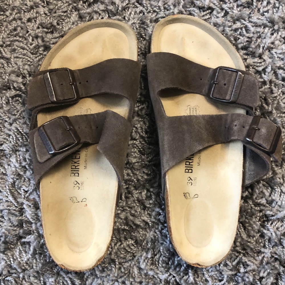 Birkenstock Arizona Suede Soft Footbed Sandals